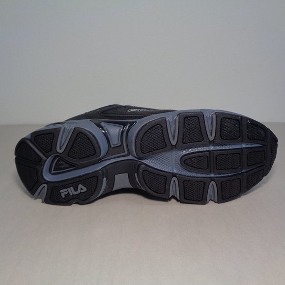 Fila Size 11.5 M MEMORY DECIMUS 7 Black Leather Sneakers New Men's Shoes - Picture 14 of 16